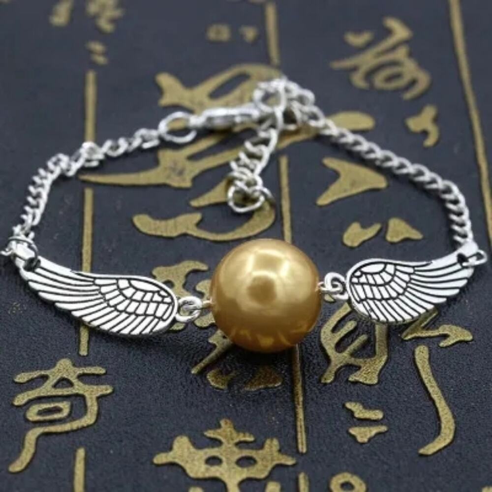 Harry Potter Golden Snitch themed bracelet